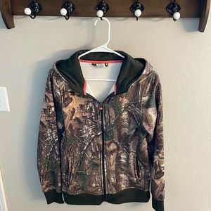 Under Armour RealTree Camo+Pink Zip-up Hoodie (Size S)